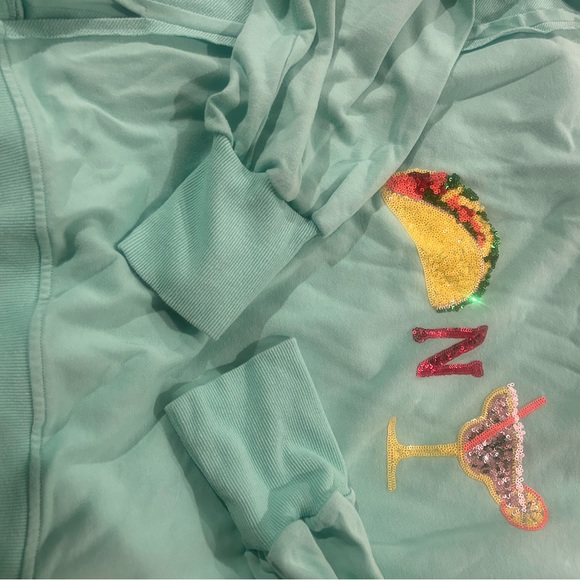 Super cute Tacos and Margs sequin sweatshirt- size medium but oversized! - Picture 1 of 2